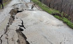 Dallık yolunda göçük meydana geldi