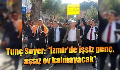 Tunç Soyer: “İzmir’de işsiz genç, aşsız ev kalmayacak”