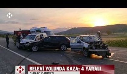 Tire – Belevi yolunda kaza: 4 Yaralı