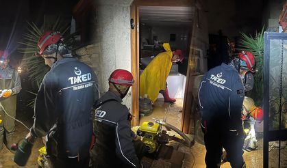 TAKED, Foça’daki sel felaketinde görev aldı