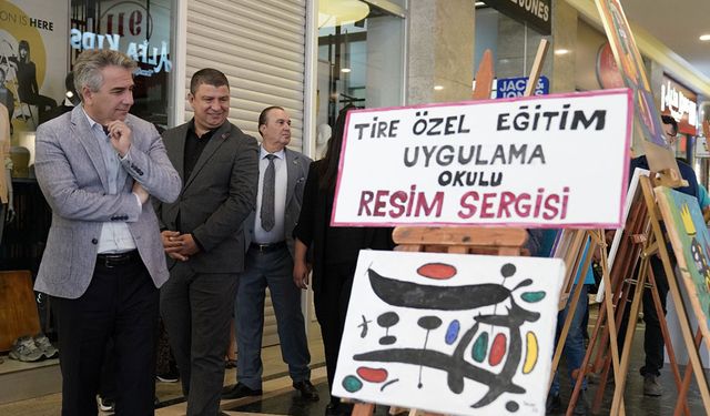 Özel öğrencilerin özel sergisi, törenle açıldı