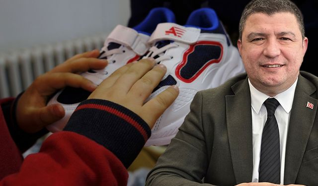 Tire Belediyesi’nden, öğrencilere ayakkabı desteği