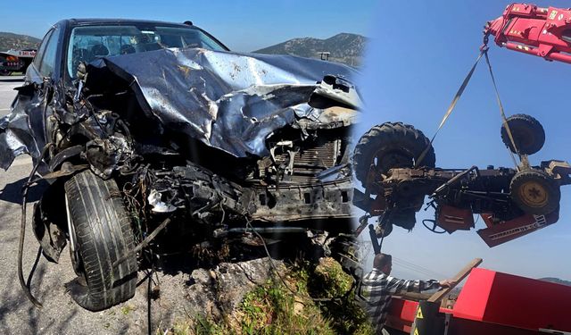 Traktör 3 parçaya ayrıldı