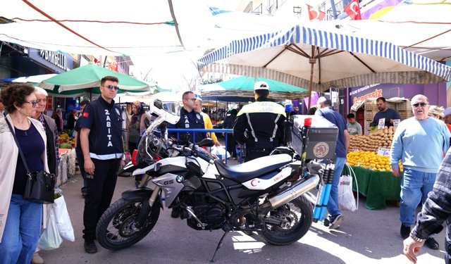 Tire Salı Pazarı’nda, motosiklet uygulaması