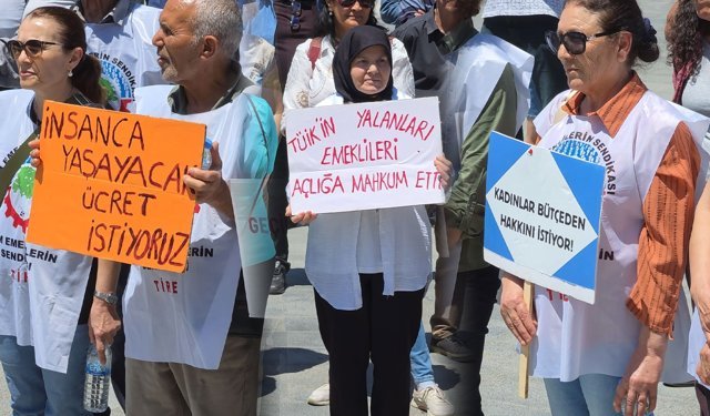 Emekliler Tire’den haykırdı: Geçinemiyoruz!