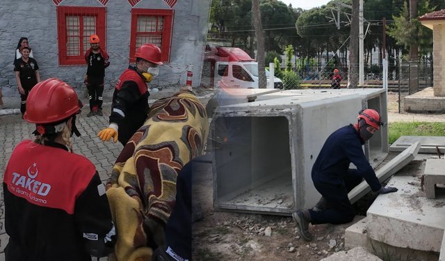 Tire’deki tatbikat, gerçeği aratmadı