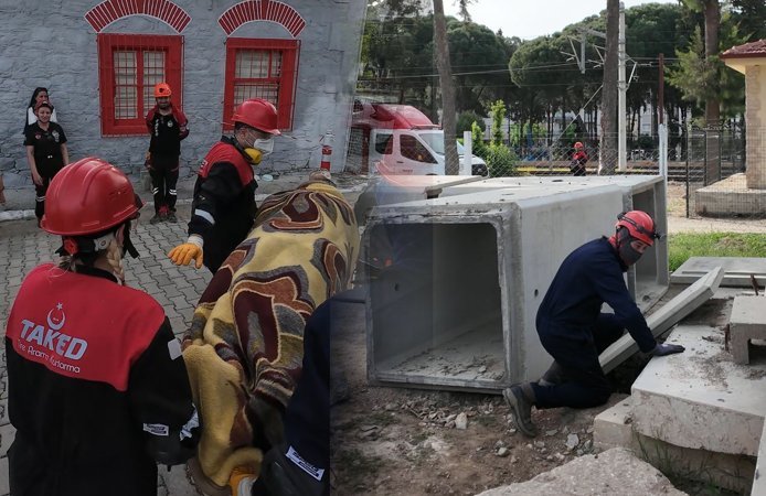Tire’deki tatbikat, gerçeği aratmadı