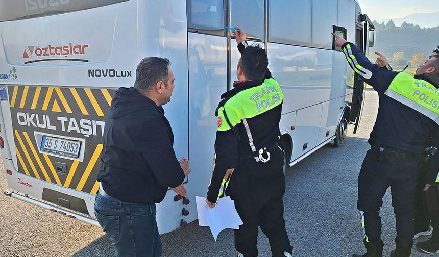 Tire’de servis araçları denetimi yapıldı