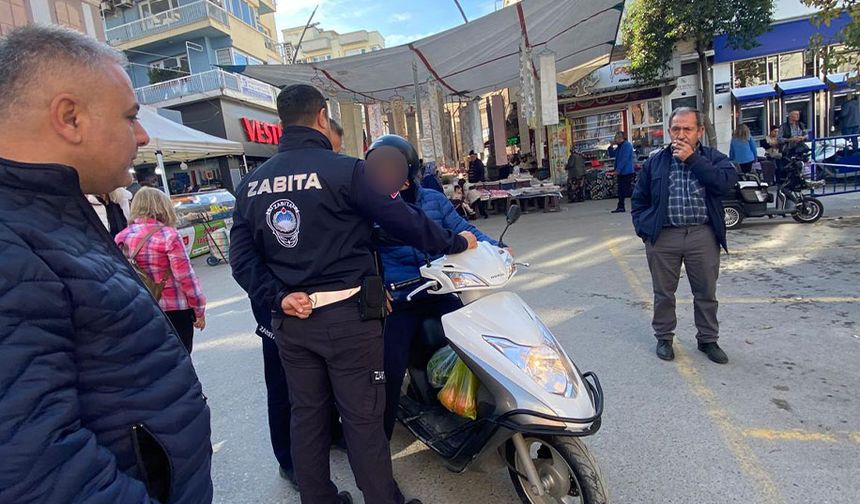 Zabıta, Salı pazarında motosikletlere yönelik uygulama yaptı