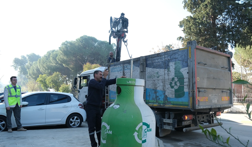 Tire’de Cam Atıklar Geri Dönüşüm İçin Toplanıyor
