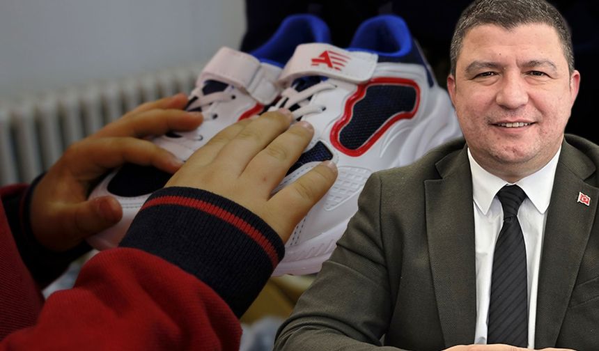 Tire Belediyesi’nden, öğrencilere ayakkabı desteği