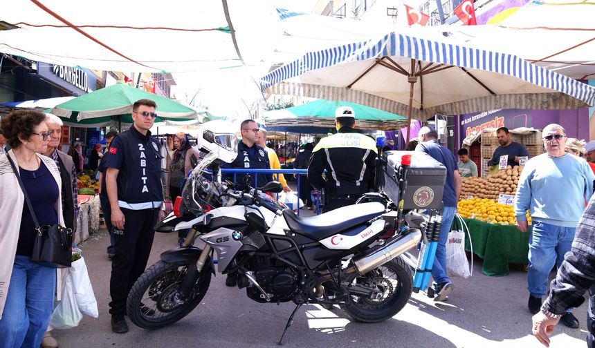 Tire Salı Pazarı’nda, motosiklet uygulaması