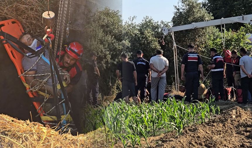 Tire’de Korkutan Kaza: 20 Metrelik Kuyuya Düşen Çiftçi Kurtarıldı