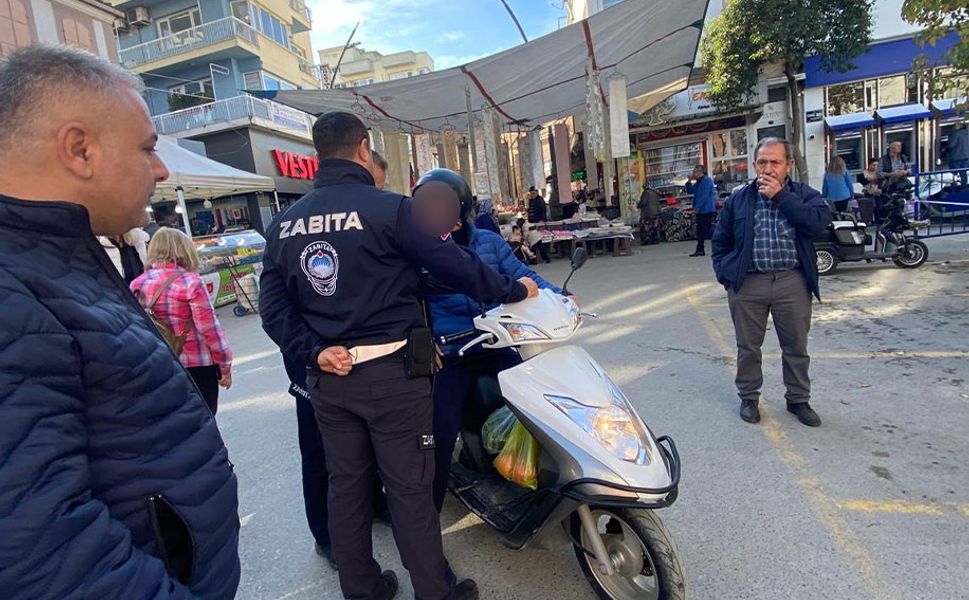 Zabıta, Salı pazarında motosikletlere yönelik uygulama yaptı
