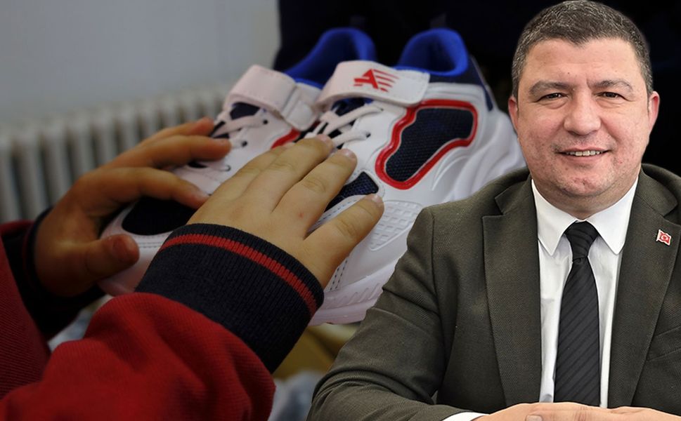 Tire Belediyesi’nden, öğrencilere ayakkabı desteği