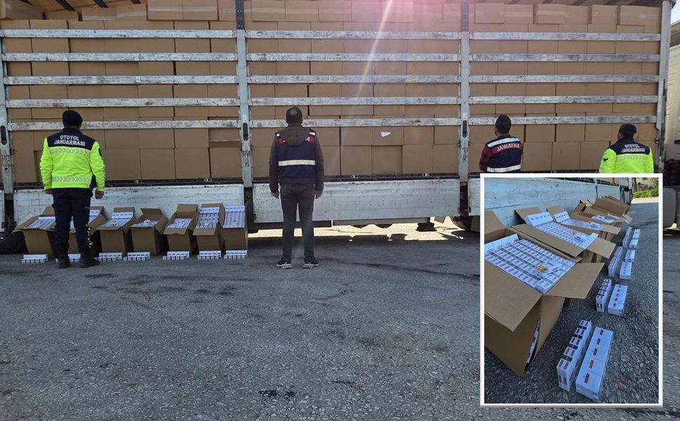 Jandarma'dan 35 milyon liralık kaçak sigara operasyonu