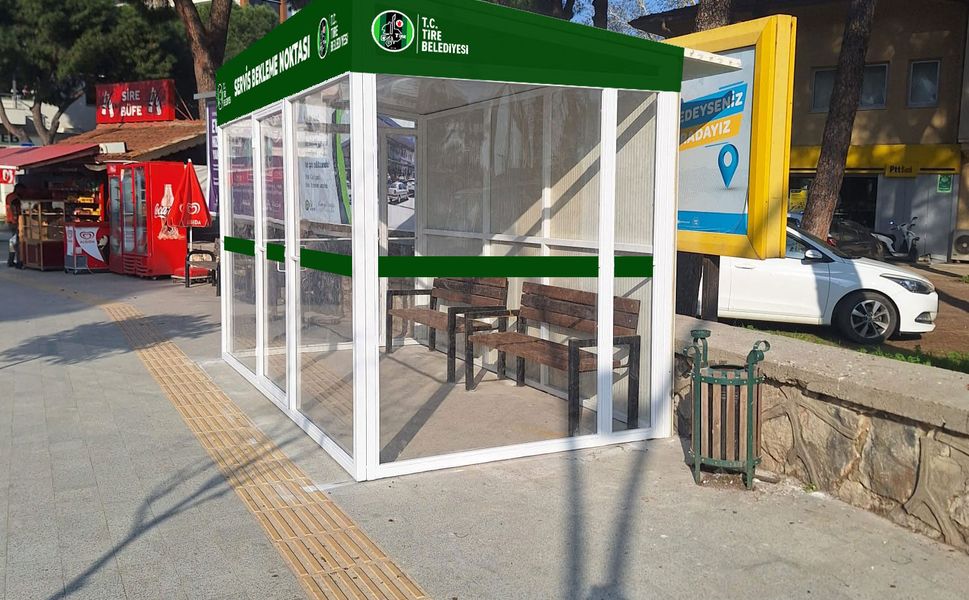 Tire Belediyesi'nden İşçi Servisleri İçin Özel Bekleme Noktaları