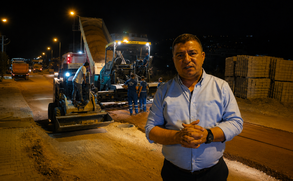 Fatih Mahallesi’nde çalışmalar, gece boyu sürdü