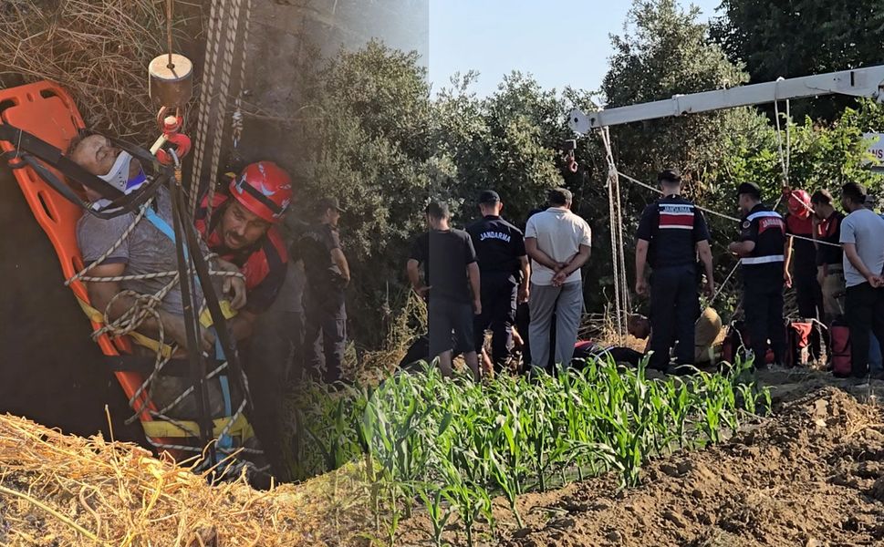 Tire’de Korkutan Kaza: 20 Metrelik Kuyuya Düşen Çiftçi Kurtarıldı