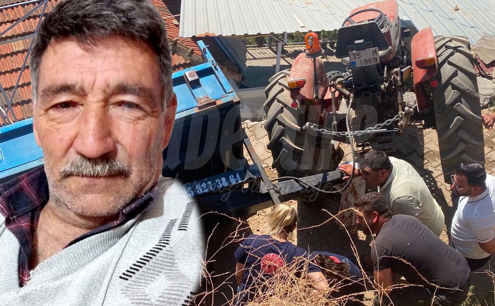 Devrilen traktörün altında can verdi